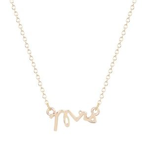 2/$20 Mrs Necklace, Available in Gold or Silver